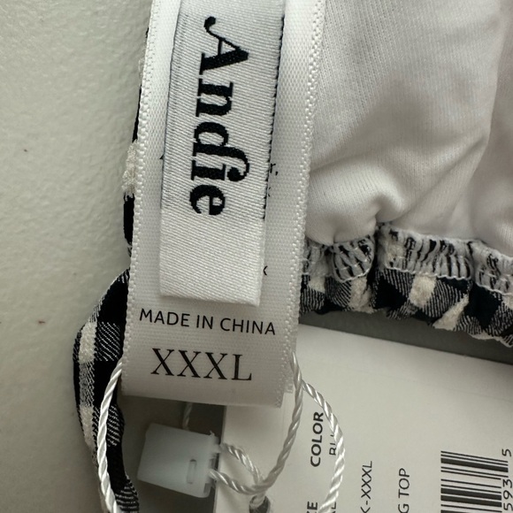 Andie Swim The String Top Black And White Gingham Bikini Size XXXL - Picture 5 of 8